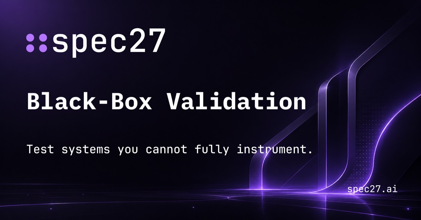 Validate AI systems you cannot fully instrument.